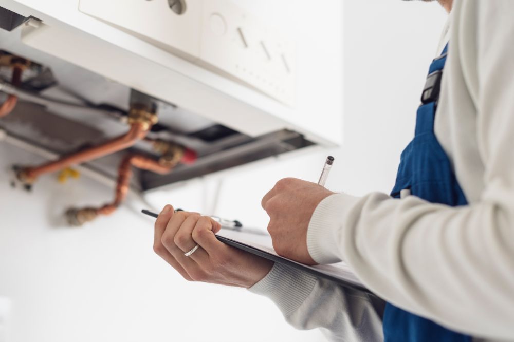 Understanding The Benefits Of A Seller\'s Pre-listing Home Inspection Professional Plumber Doing A Boiler Check 6MYA3MF 1